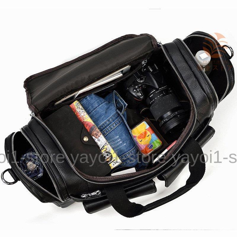 楽天スーパーセール 本革 ボストンバッグ メンズ レザー トラベルバッグ ブラック スポーツバッグ 機内持ち込み ゴルフボストンバッグ 旅行鞄 小旅行 出張