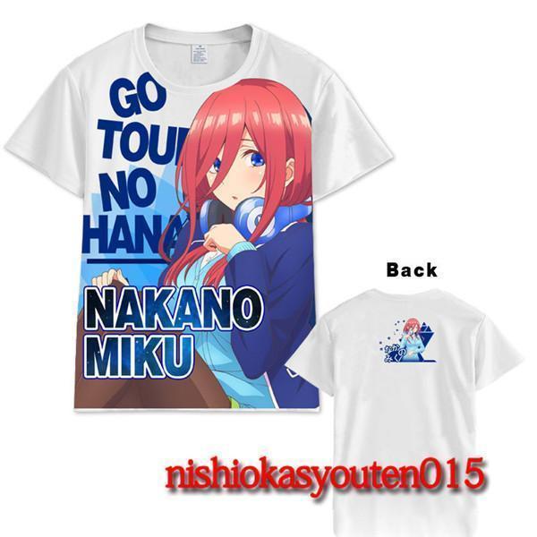 五等分の花嫁 中野 三玖 柔らかい　Tシャツ 半袖　ス T-shirt 大人気 キャラクターグッズ　アニメ 痛服 可愛い｜mariri-shop｜07