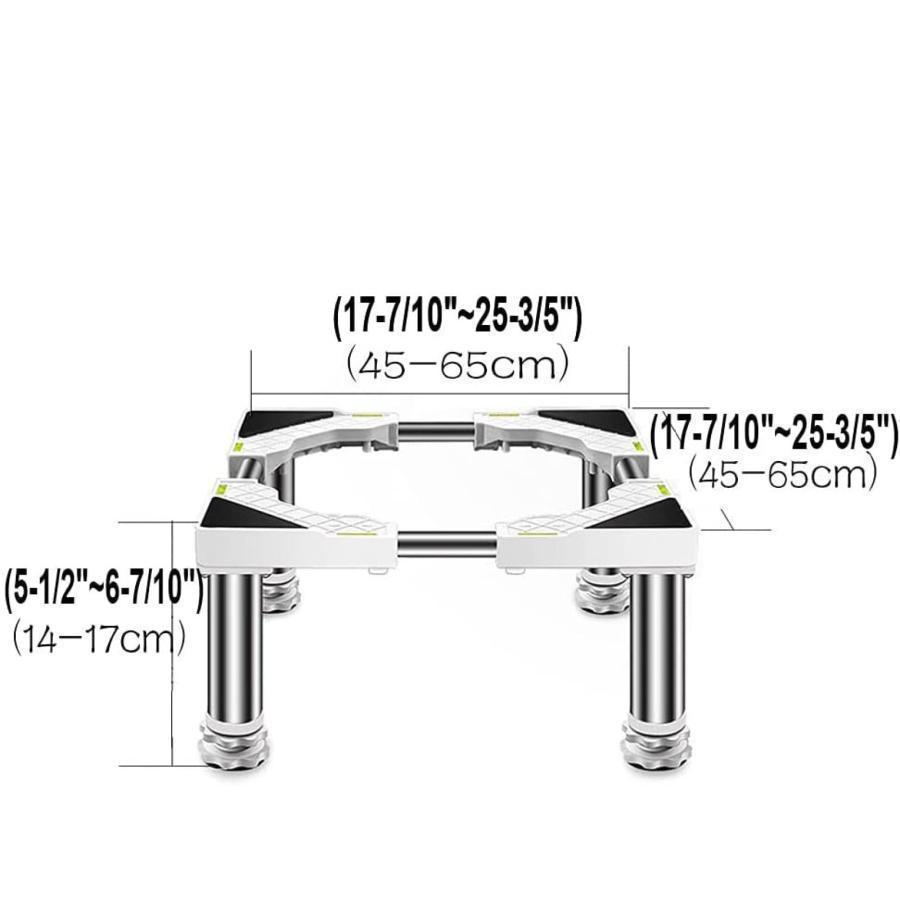 濯乾燥機乾燥機付き洗濯機収納置冷蔵庫置式洗き台かさ上げ洗濯機台防水パン洗濯機台キャスター付き昇降可能ドラムき台移動式伸縮式防振ゴム付き減音 360度回転幅｜mariri-shop｜02