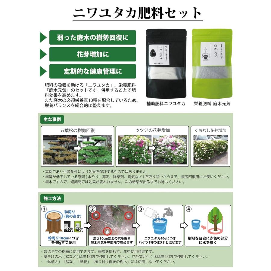 弱った植木の樹勢回復に ニワユタカ肥料セット 120g　rt201 |  | 05