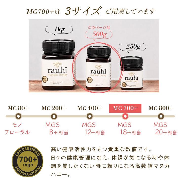 今なら10%OFF! マヌカハニー MG700以上 (MGS18+相当) 500g 1本 今なら10%OFF! マヌカハニー MG700以上 (MGS18+相当) 500g 1本