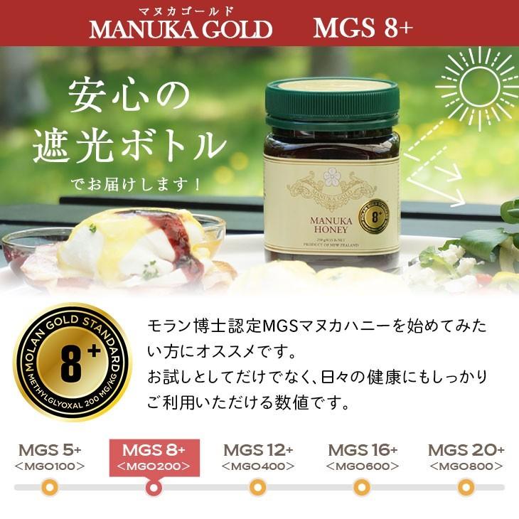 マヌカハニー 8+ 250g 1本【リピート回数別クーポン配布中！】認定書