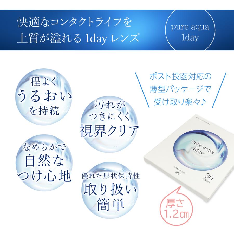 4箱セット コンタクトレンズ ワンデー ピュアアクアワンデー 1箱30枚入 1日使い捨て pure aqua 1day by ZERU クリアコンタクト ソフトコンタクト｜marisqueen｜02