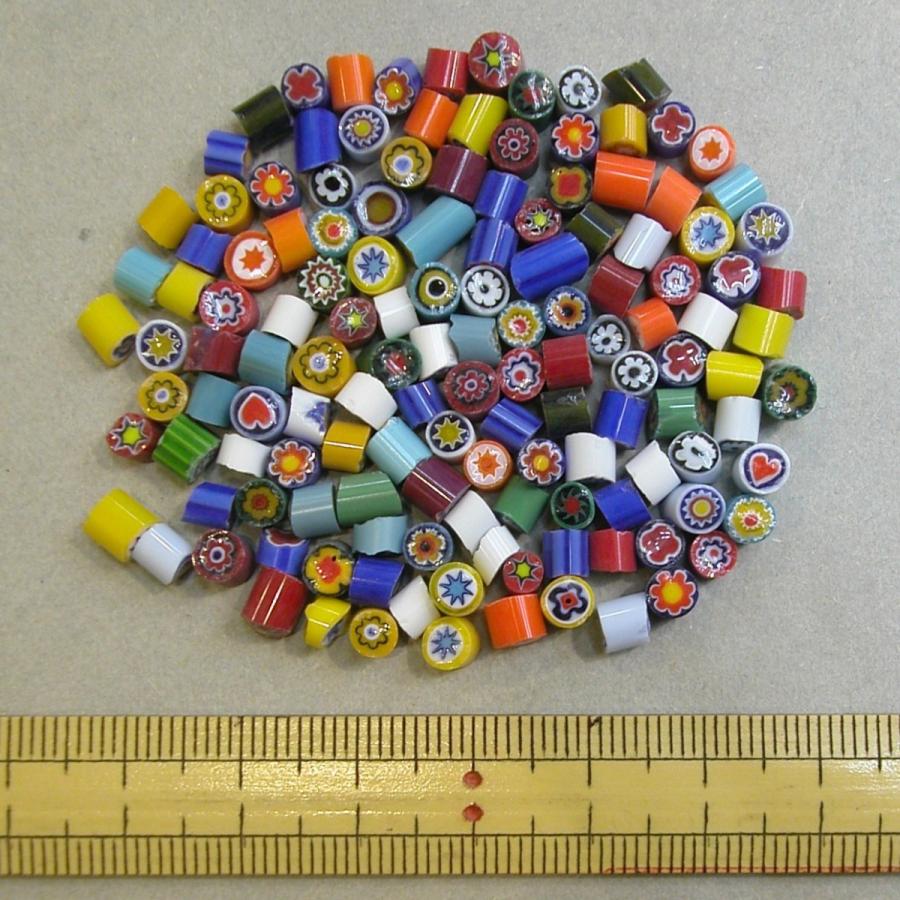 メール便可 BF36混色不透明中（4〜6mm）ミルフィオリ20g  
