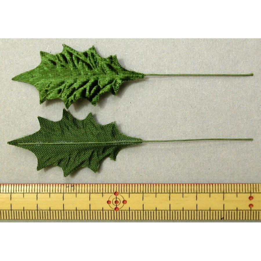 メール便可　 ヒイラギの葉　中　10枚　全長約9.3cm　造花　 クリスマス　リース　柊　材料　｜mariya