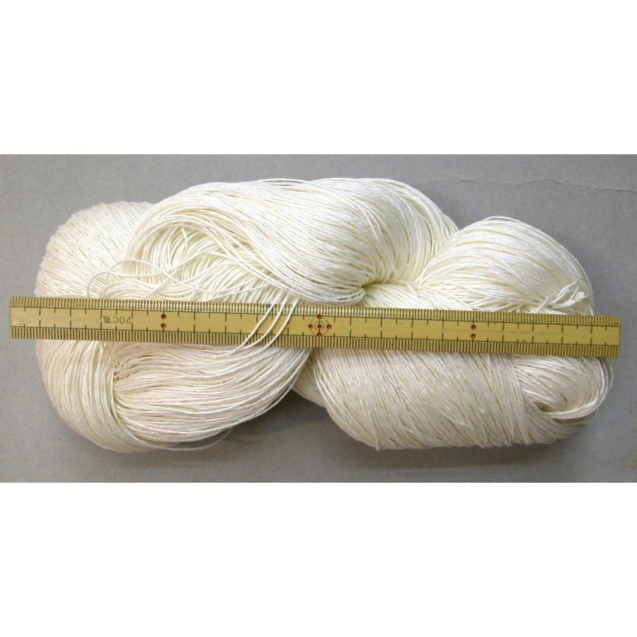 メール便可 リネン糸(亜麻) 晒 25/4 1カセ 約250g 染色素材 かせ糸