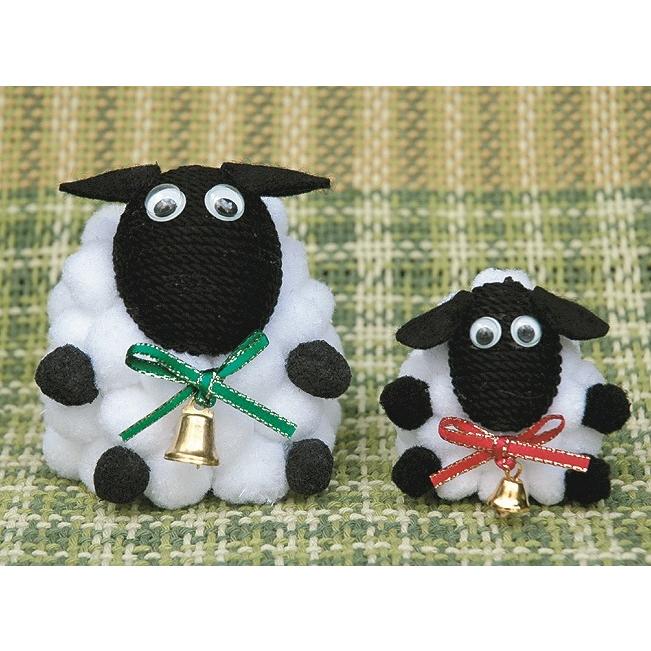 メール便可 巻きモコ羊の親子 材料セット(親子1組) マリヤオリジナル  