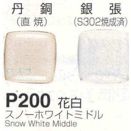 メール便可 P200花白（スノーホワイトミドル）30g 七宝焼き釉薬