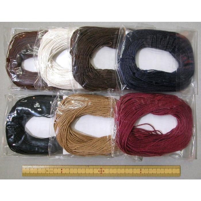 コード　5本 メール便可 エスコード麻手縫い糸 太 16番手5本撚り25m ＊色を選択して