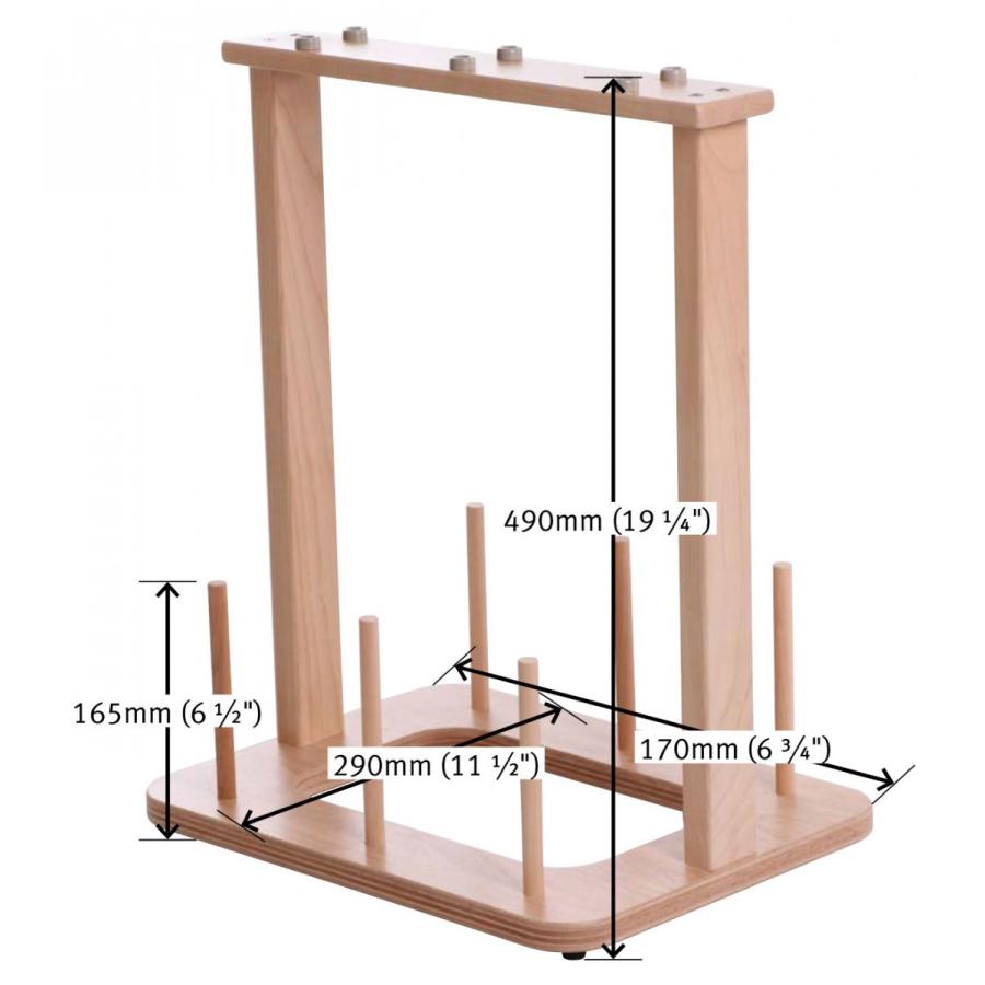 コーン糸立て台 ヤーンスタンド 6本対応 組み立てキット