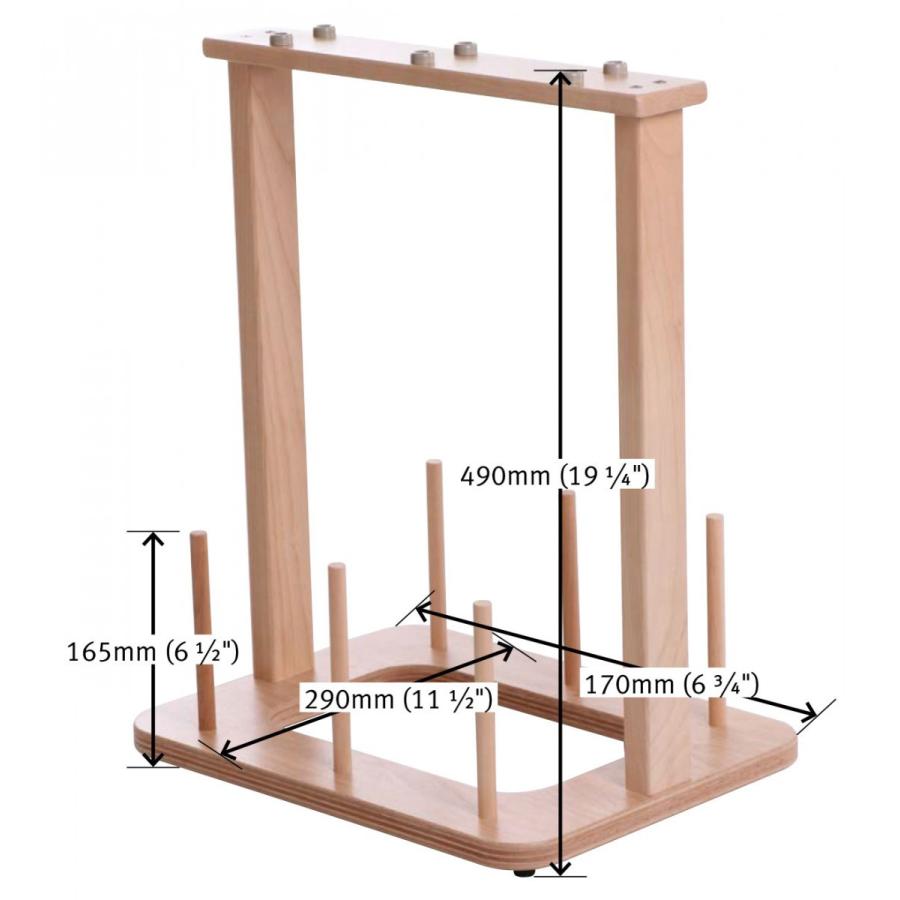 コーン糸立て台 ヤーンスタンド ６本対応 組み立てキット アッシュフォード社 YARN STAND 6 SPOOLS ASHFORD YS6 糸立て台 編み物 手織｜mariya｜03