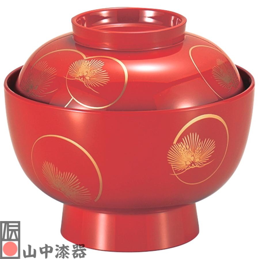 【山中漆器】4.5雑煮椀 光輪松 総朱 | 