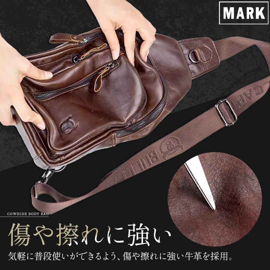 本革 ショルダー ボディ バッグ メンズ 牛革 レザー バック ワン