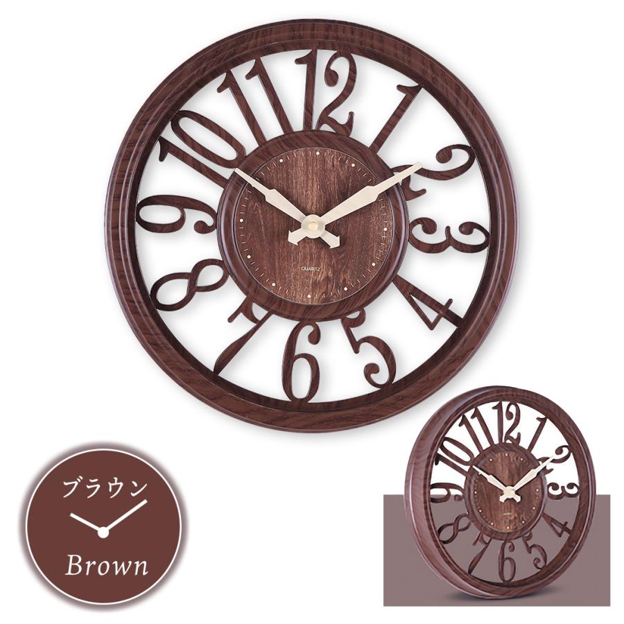 ★ 時計 ★ 壁掛け ★ ウッド ★ おしゃれ ★ 壁掛け時計 おしゃれ 北欧 かべ 秒針音なし 木目調 ウッド シンプル