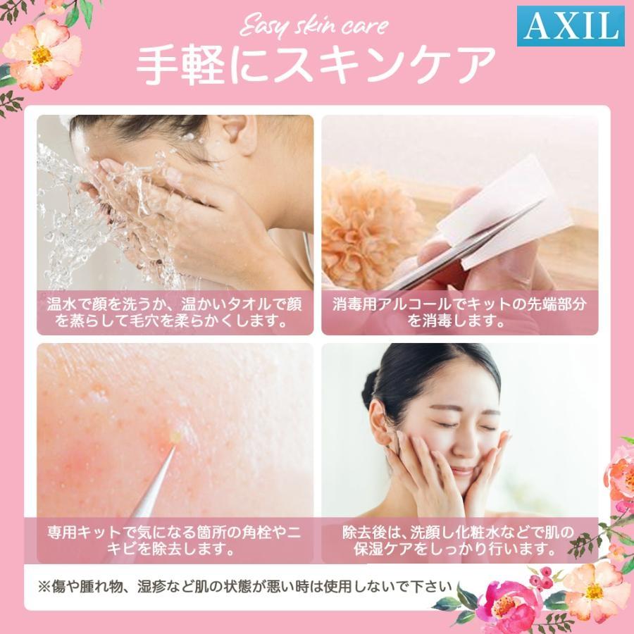 ニキビ 角栓 取り とり 器具 圧出 コメド 除去 精密 ピンセット 抗菌 ステンレス コメドプッシャー スティック にきび 針 潰し 専用 吹き出物 | ブランド登録なし | 17