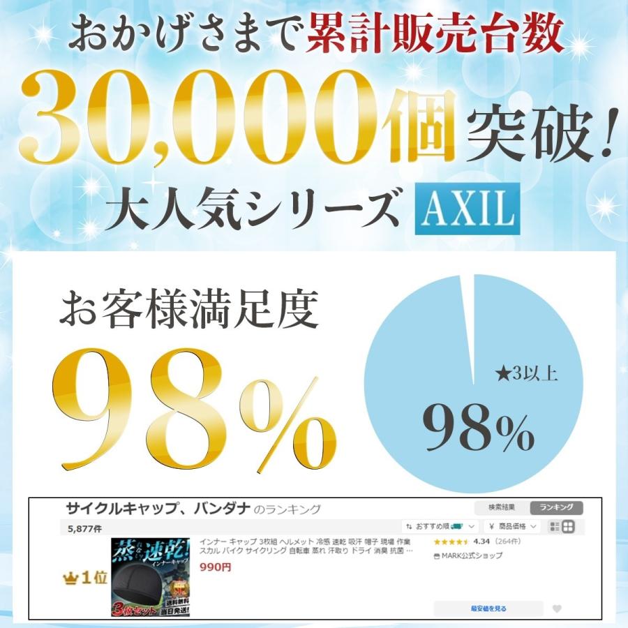 インナー キャップ 3枚組 ヘルメット 冷感 速乾 吸汗 帽子 現場 作業 スカル バイク サイクリング 自転車 蒸れ 汗取り ドライ 消臭 抗菌 メンズ レディース | ブランド登録なし | 03