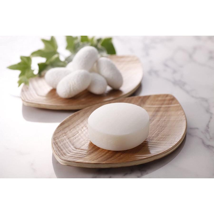 絹工房 富岡シルク石鹸 レギュラーサイズ（80g） 3個セット : 美健