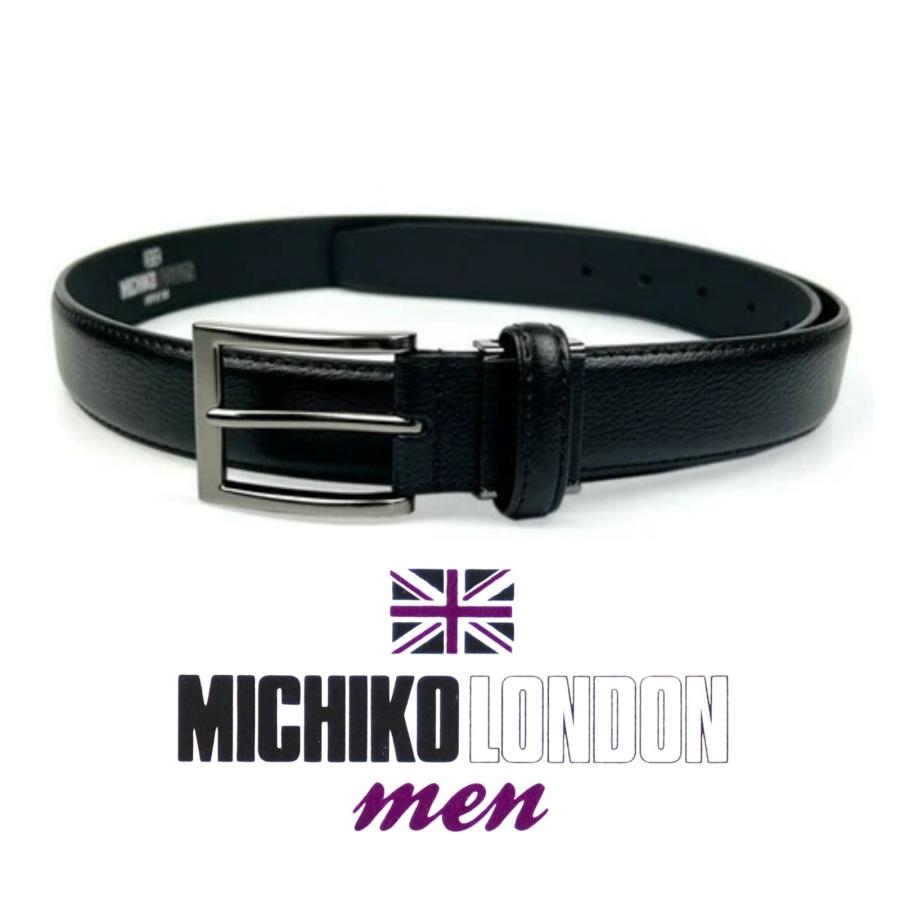 MICHIKO LONDON ミチコロンドン 礼装 ストライプ 黒 ブラック ネクタイ ベルト 2点セット お通夜 告別式 法事 普段も使えるビジネス ネクタイ | MICHIKO LONDON | 07