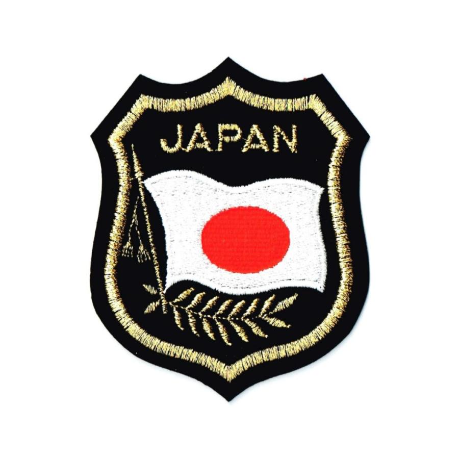 アイロン接着 ワッペン 野球 柔道 空手 スポーツ サッカー 日本代表 刺繍 日本国旗 日の丸 JAPAN エンブレム シールド S |  | 01