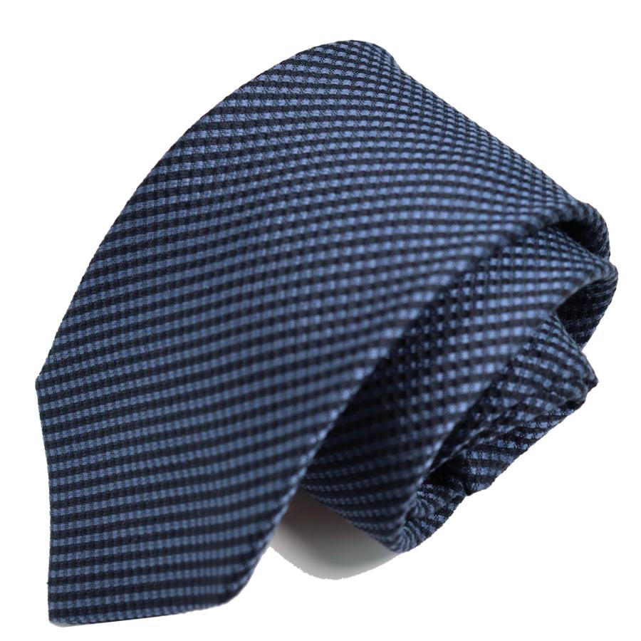 イタリア生地 日本縫製 Fabric in Itary ネクタイ ブランド MICHIKO LONDON ミチコロンドン 無地柄 シルク 100％ プレゼント ギフト mki-002-A ネイビー | MICHIKO LONDON | 03