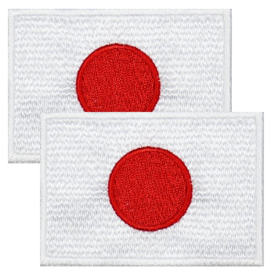 ワッペン 日の丸 野球 サッカー 柔道 空手 スポーツ 日本 国旗 M 2枚セット アイロン接着 | 