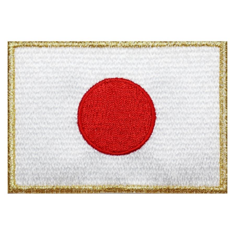 日本代表 応援 グッズ 刺繍 ワッペン 日の丸 日本国旗 M ゴールド アイロン接着 |  | 01