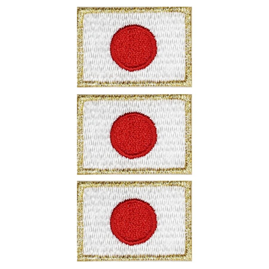 日本代表 応援グッズ ワッペン 日の丸 野球 サッカー 柔道 空手 スポーツ 日本 国旗 ミニ SS ゴールド 3枚 アイロン接着 |  | 01