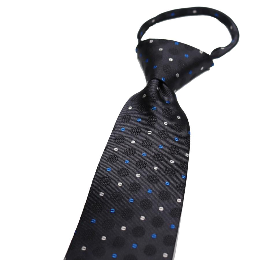 ワンタッチ ネクタイ ブランド MICHIKO LONDON KOSHINO ミチコロンドン はっ水加工 小紋柄 プレゼント 結ばないネクタイ MKZP-08-C グレー | MICHIKO LONDON | 02