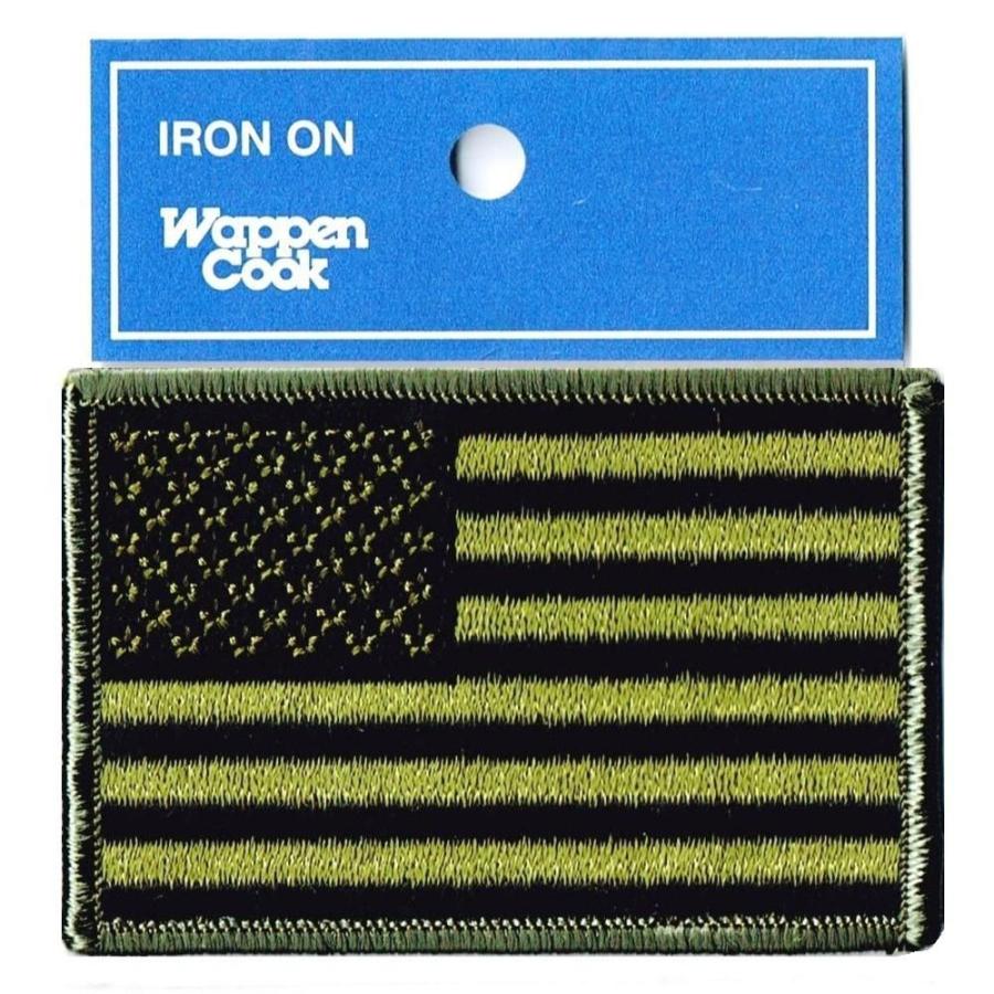 刺繍 ワッペン 戦闘服用 星条旗 アメリカ 国旗 M OD アイロン接着 おしゃれ オリジナル ブランド WappenCook | 