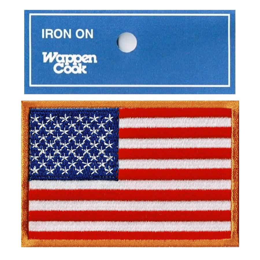 ミリタリー サバゲー ワッペン 星条旗 アメリカ国旗 M OR アイロン接着 MA1 フライトジャケット 戦闘服 | 