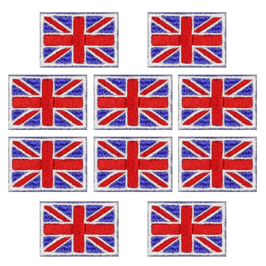 ユニオンジャック ワッペン イギリス 国旗 SS 10枚 セット アイロン接着 | 