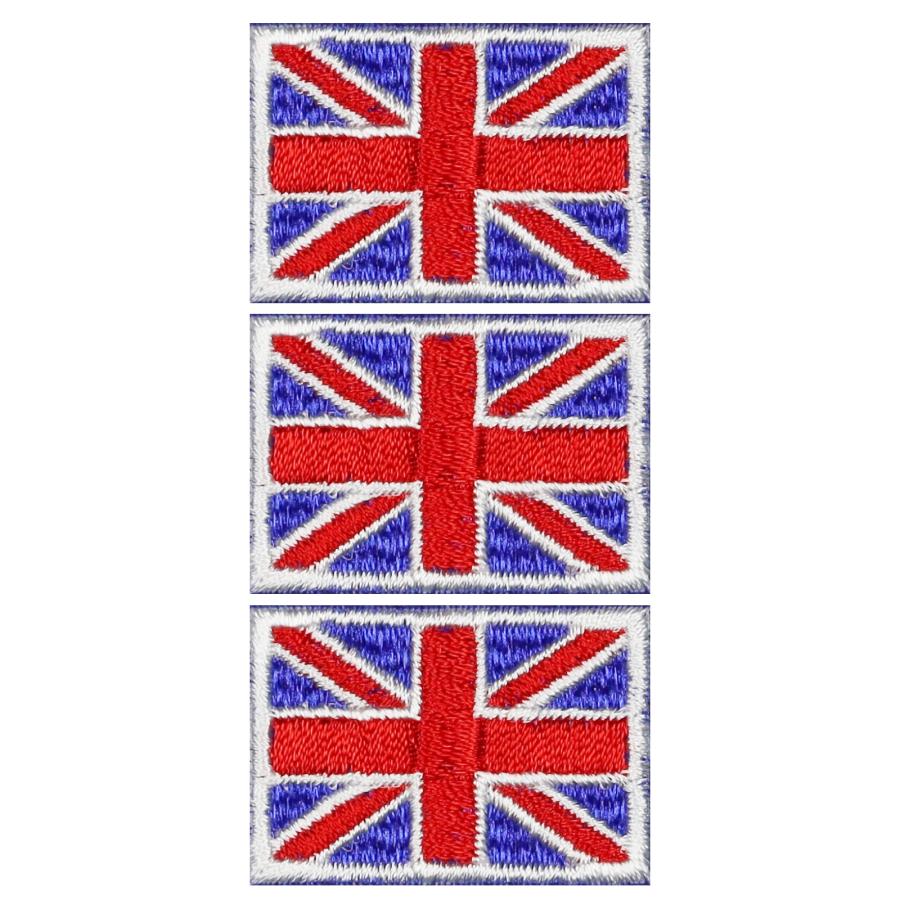 ユニオンジャック ワッペン イギリス 国旗 SS 3枚 アイロン接着 |  | 01
