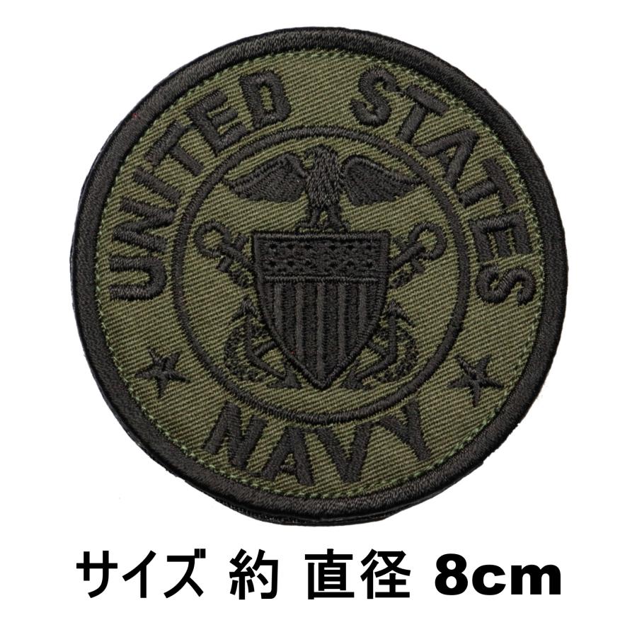 アイロン接着 サバゲー ミリタリーワッペン アメリカ 海軍 士官 丸型 M OD + NAVY タブ OD 2枚 セット TOP GUN |  | 01