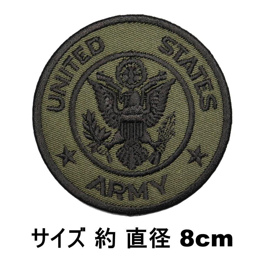 アイロン接着 サバゲー ミリタリーワッペン アメリカ 陸軍 丸型 M OD + ARMY タブ OD2Ｐセット |  | 01