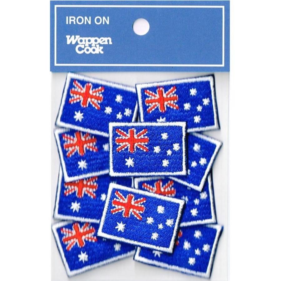 オーストラリア国旗 ワッペン SS 10枚 ミニ アイロン接着 | 