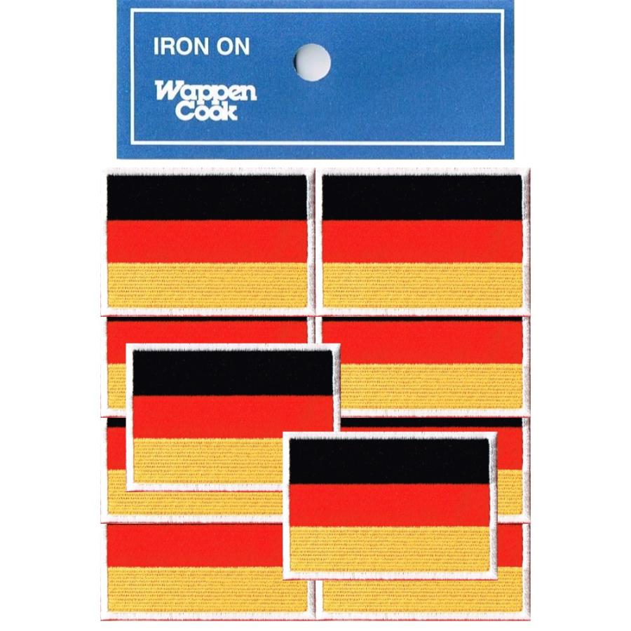 ドイツ 国旗 ワッペン 2S 10枚 アイロン接着 | 