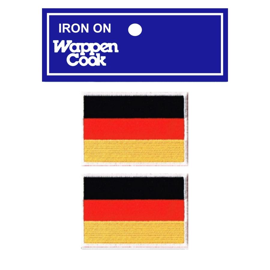 ドイツ 国旗 ワッペン 2S 2枚 アイロン接着 | 