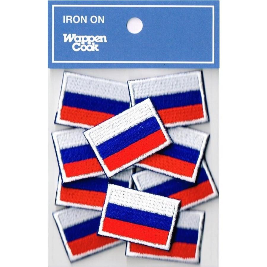 ロシア 国旗 ワッペン SS 10枚 アイロン接着 | 