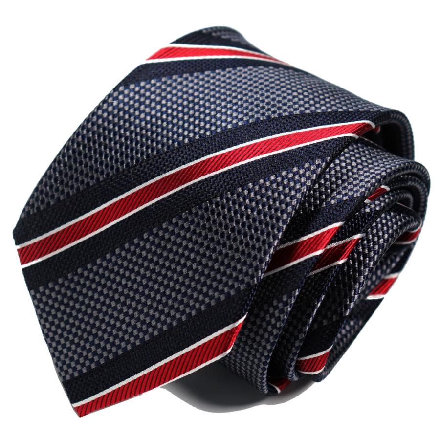 ネクタイ ブランド MICHIKO LONDON ミチコロンドン コシノ ストライプ柄 シルク100% プレゼント ギフト 贈り物に最適 MKC-15-D ネイビー | MICHIKO LONDON | 02