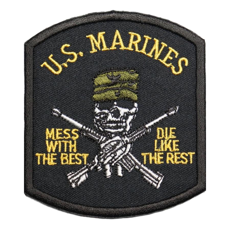 サバゲー 装備 タクティカル ミリタリー ワッペン USMC スカル パッチ アイロン接着 | 