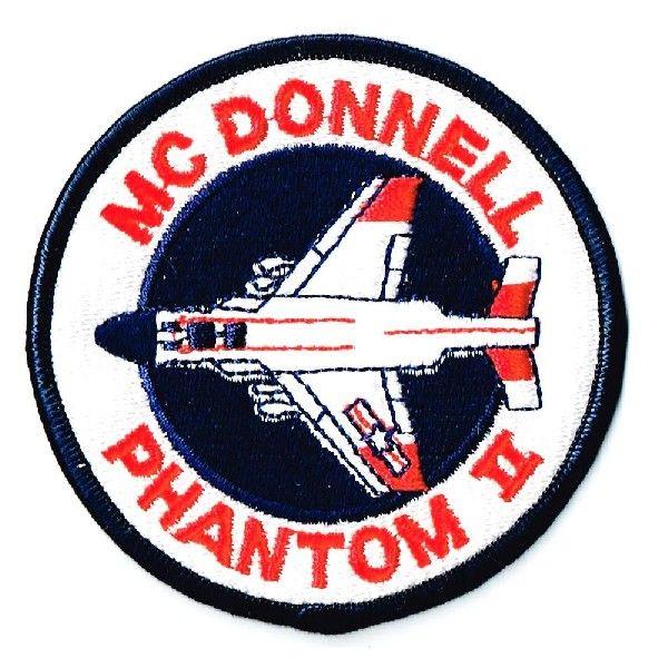 刺繍 ミリタリー ワッペン USAF F-4 ファントム 丸型 アイロン接着 おしゃれ オリジナル ブランド WappenCook | 