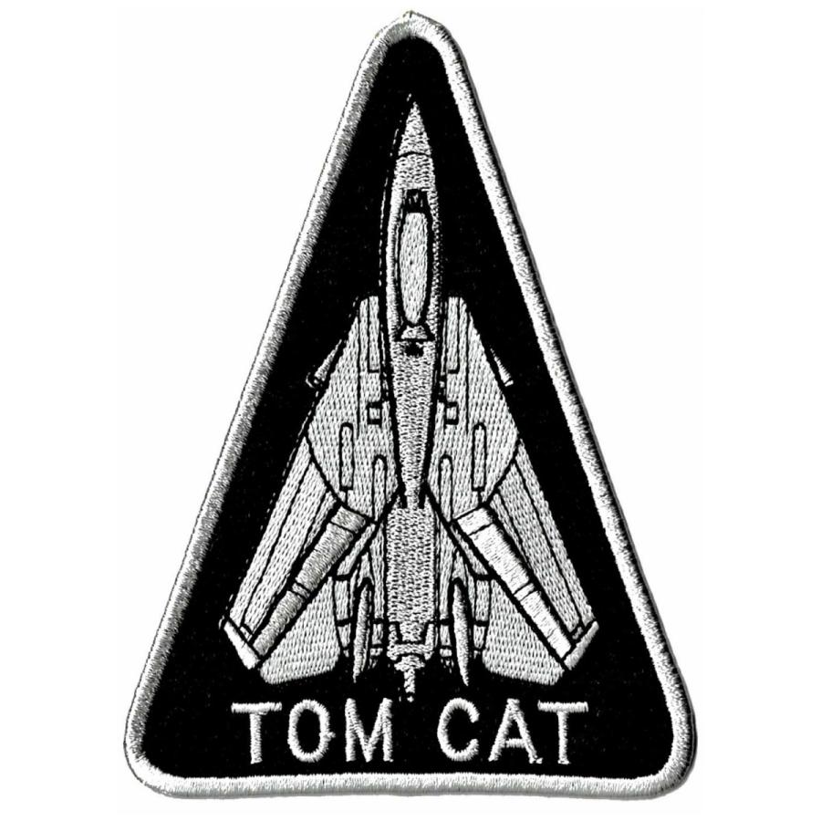 TOP GUN トップガン 刺繍 ミリタリー ワッペン F-14 TOMCAT 三角 アイロン接着 MA1 フライトジャケット 革ジャン 戦闘服 | 