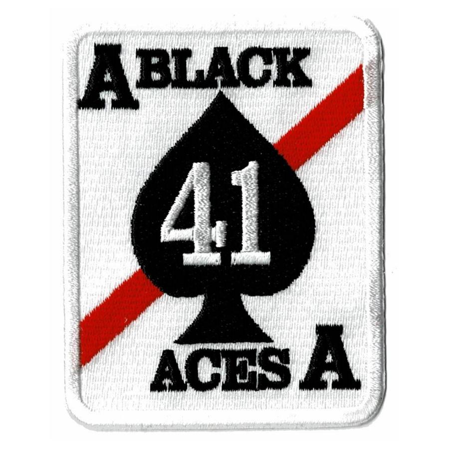 トップガン 刺繍 ワッペン ミリタリーパッチ VF-41 BLACKACE エンブレム アイロン接着  MA1 フライトジャケット 革ジャン 戦闘服 | 
