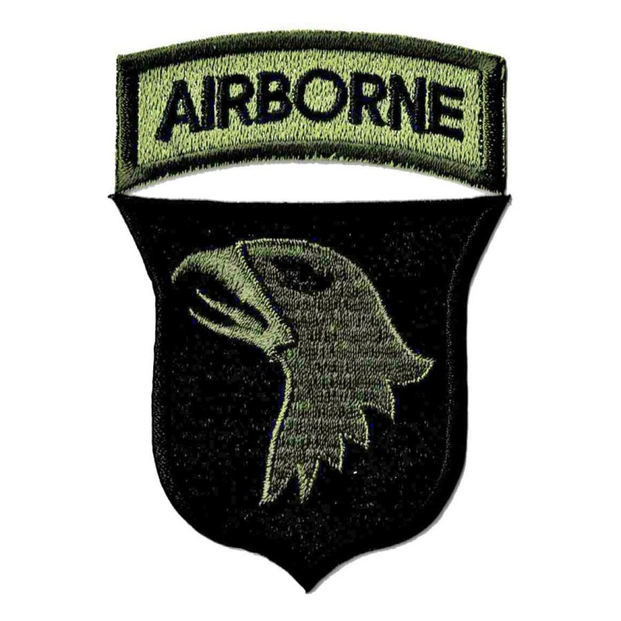 サバゲー ミリタリーパッチ 第101 空挺師団OD スクリーミング イーグルス+ABタブ アイロン接着 | 