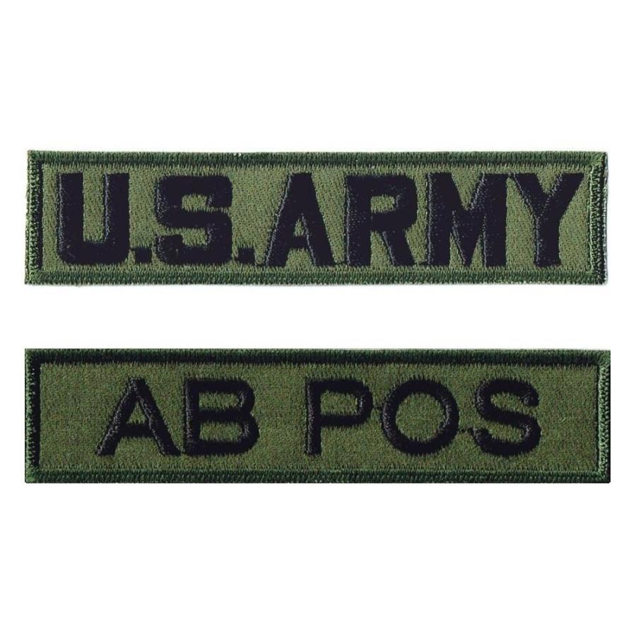 ミリタリーワッペン 血液型ab Pos Army Od 2pセット 5504 Armyod ワッペン通販 Wappencook 通販 Yahoo ショッピング