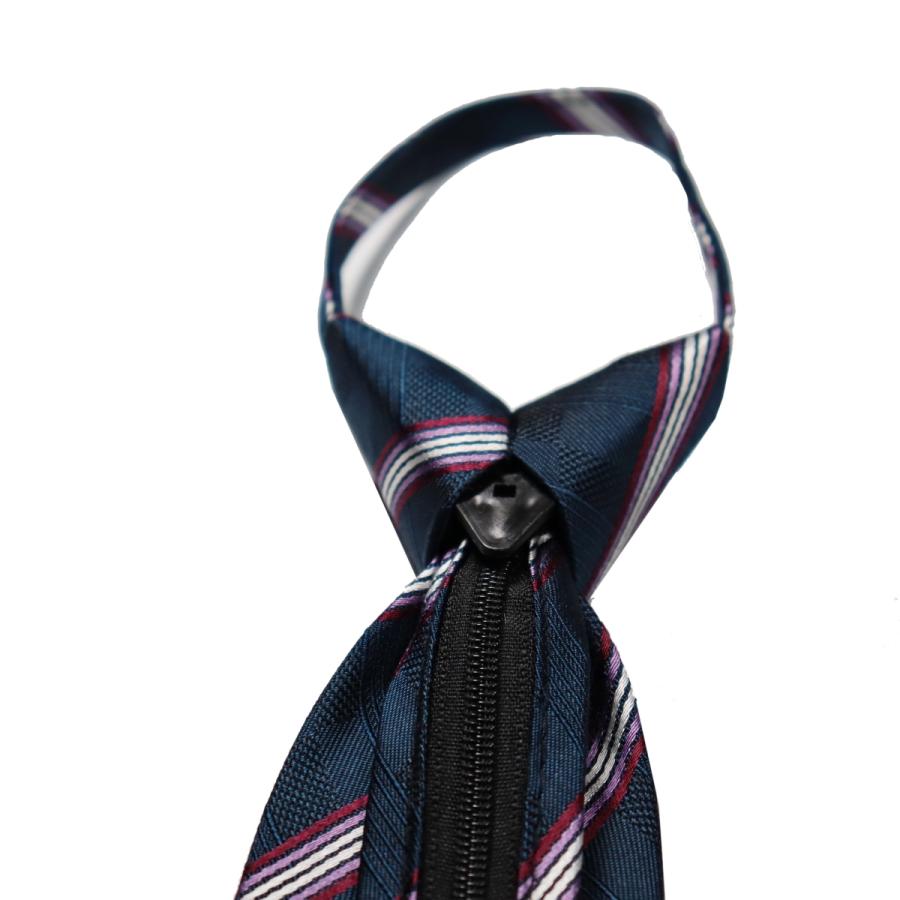 フレッシャーズ ワンタッチ ネクタイ ブランド MICHIKO LONDON ミチコロンドン はっ水加工 ストライプ柄 プレゼント ギフト MKZP-1 ネイビー | MICHIKO LONDON | 04