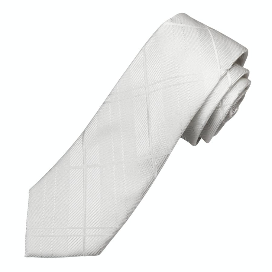 礼装 結婚式 白 ホワイト チェック ネクタイ ミチコロンドン ウエディング ブライダル フォーマル 撥水加工 大剣巾 7cm スリム OR 8cm  選択可 mkcp-formal-02-w | MICHIKO LONDON | 02