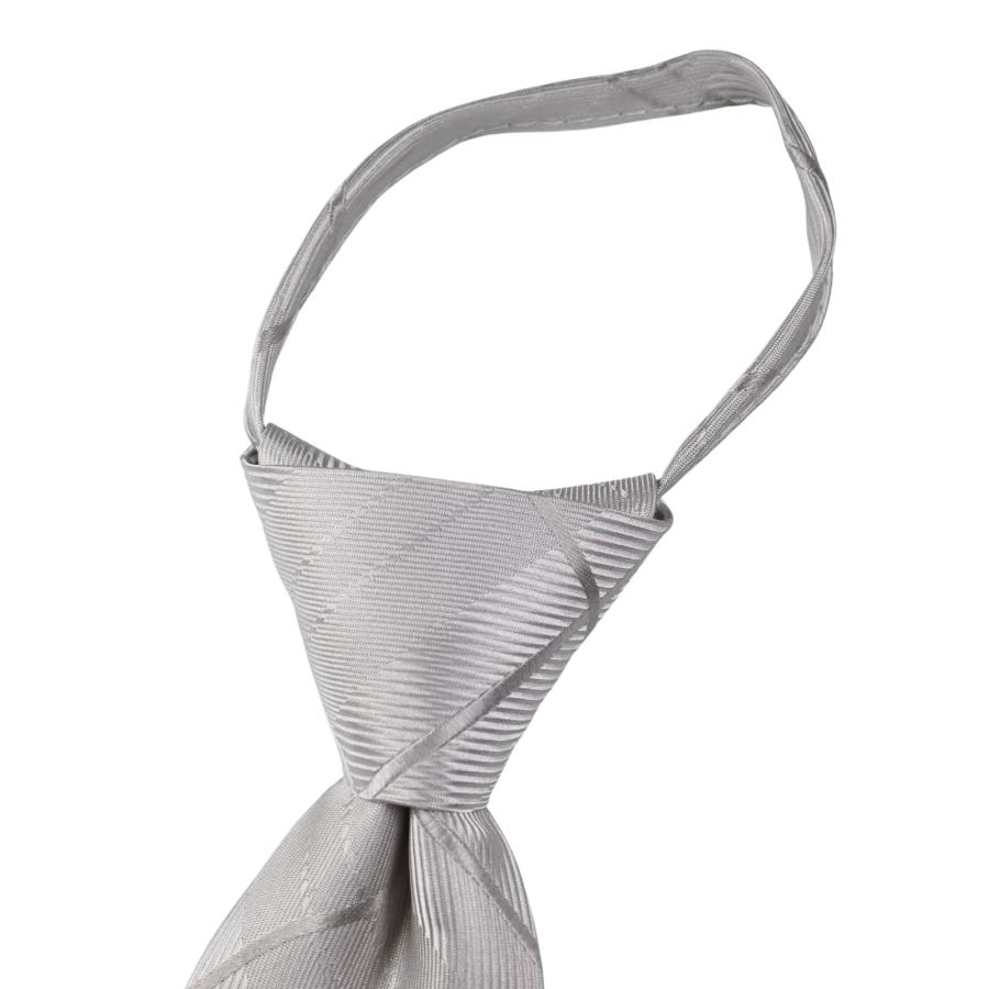 ネクタイ ブランド ミチコロンドン 礼装 結婚式 ブライダル 白 ホワイト シルバー フォーマル ワンタッチ ネクタイ ポケットチーフ セット 撥水加工 MKZP-02 | MICHIKO LONDON | 06