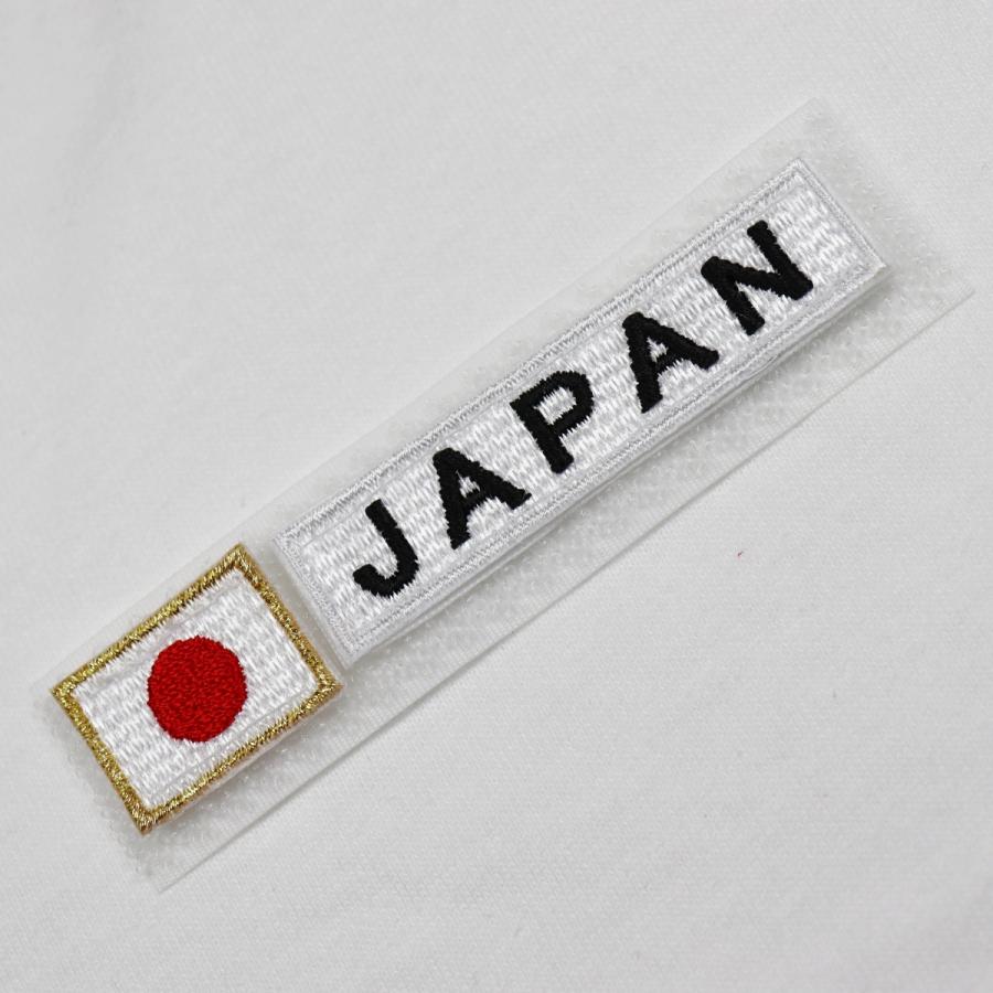 日本代表 応援グッズ WappenCook ワッペン Tシャツ ホワイト 面ファスナー マジックテープ 簡単装着 ミニ 日の丸 + JAPAN ホワイト 男女兼用 ユニセックス｜markers-patch｜04