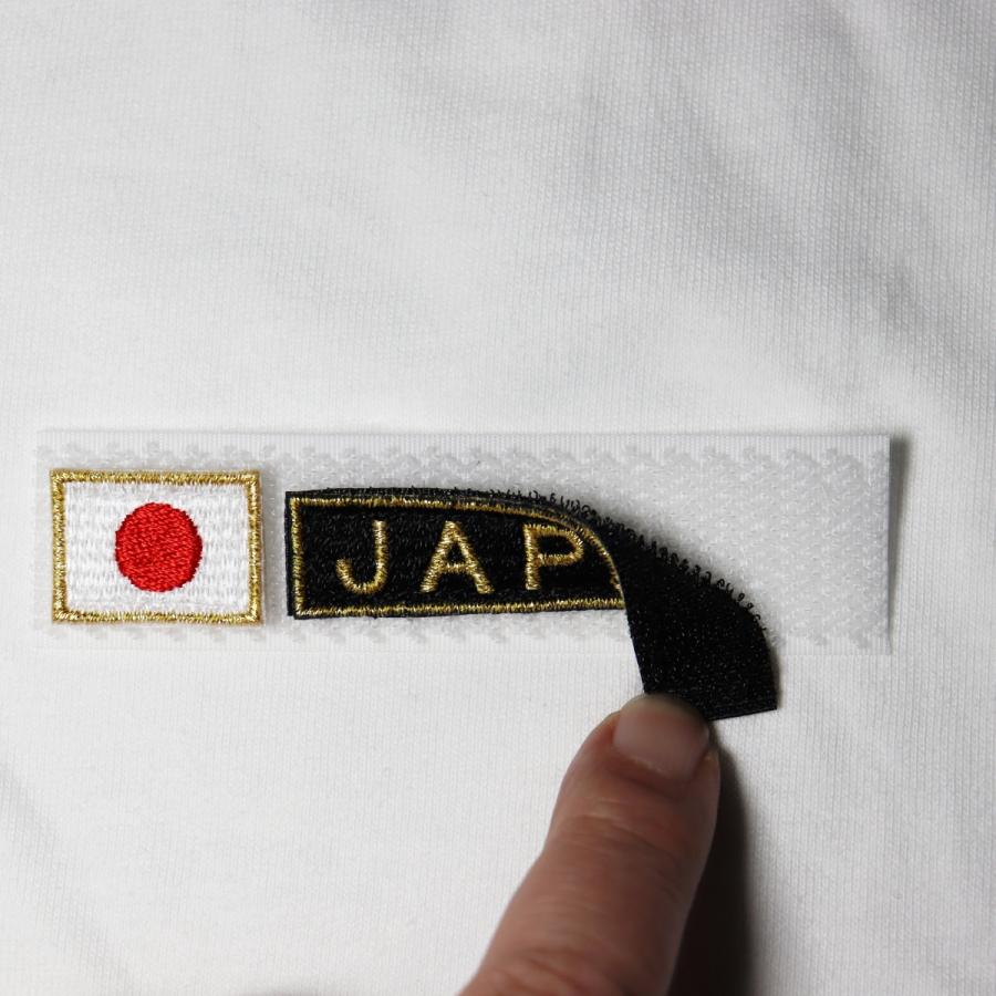 日本代表 応援グッズ WappenCook ワッペン Tシャツ ホワイト 面ファスナー マジックテープ 簡単装着 ミニ 日の丸 + JAPAN ホワイト 男女兼用 ユニセックス｜markers-patch｜08